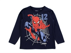 Name It dark sapphire Spiderman bluse